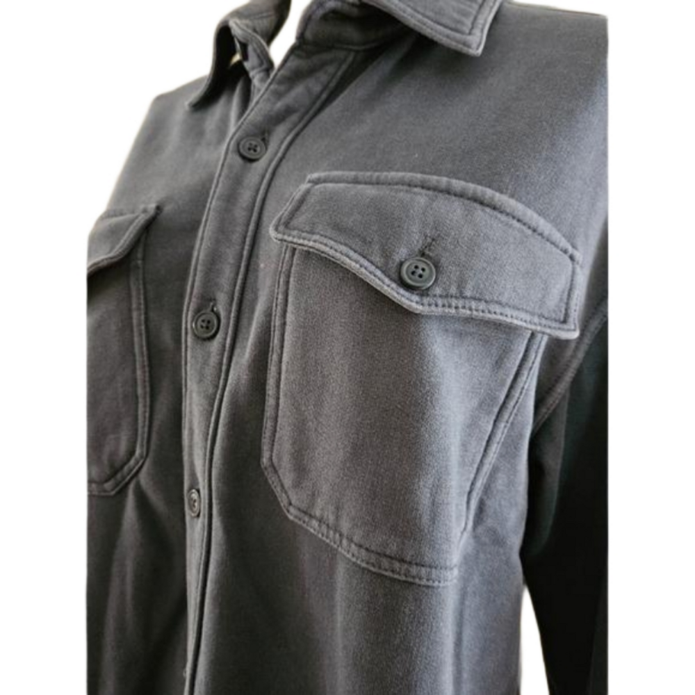 NWT Men's American Eagle Outfitters Blue Ultra Soft Button Down Shirt Jacket S - Picture 2 of 5